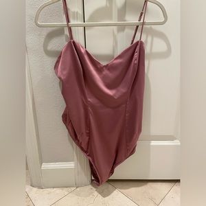 Free People light pink silky bodysuit